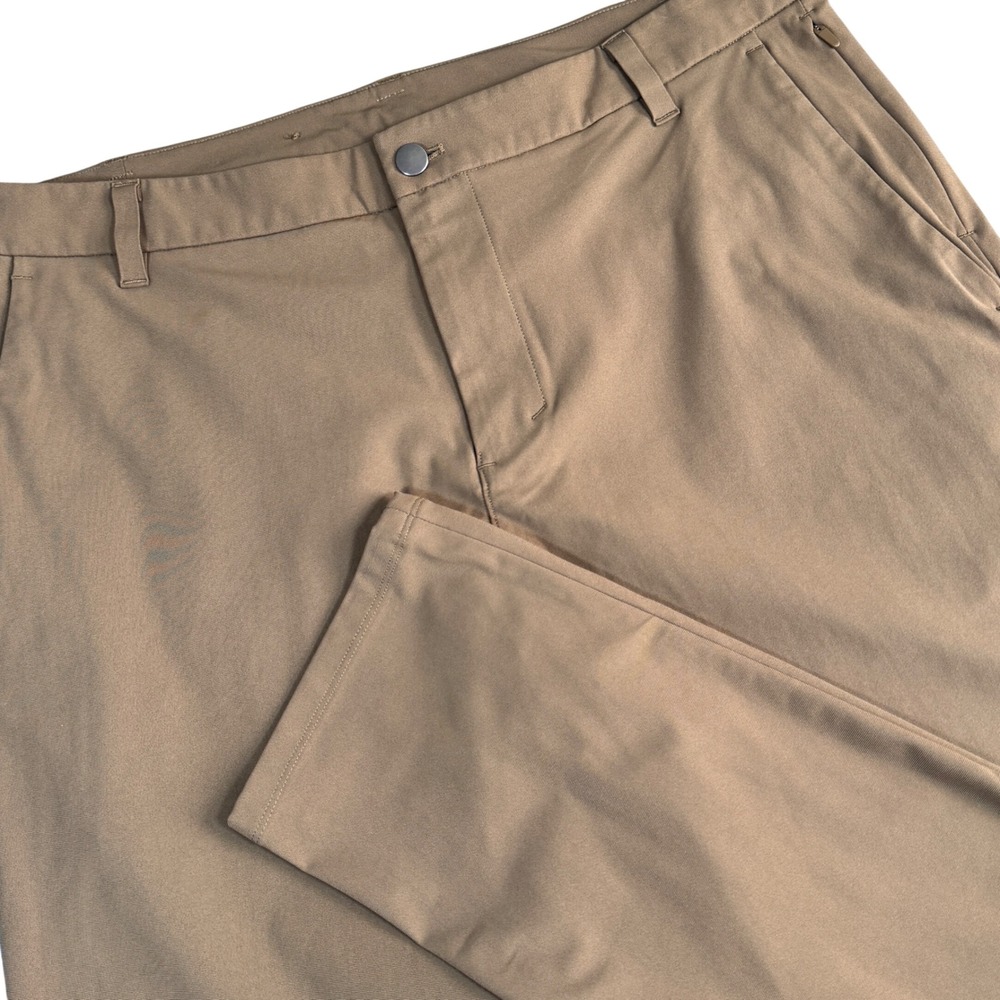 Lululemon Commission Slim Fit Pant Men 36 Khaki Warpstreme Chino Trousers 36x29